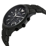 Emporio Armani Ceramica Chronograph Black Dial Black Steel Strap Watch For Men - AR1451 Buy Now By Emporio Armani