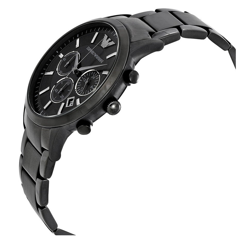 Emporio Armani Classic Chronograph Black Dial Black Stainless Steel Strap Watch For Men - AR2453 Buy Now By Emporio Armani