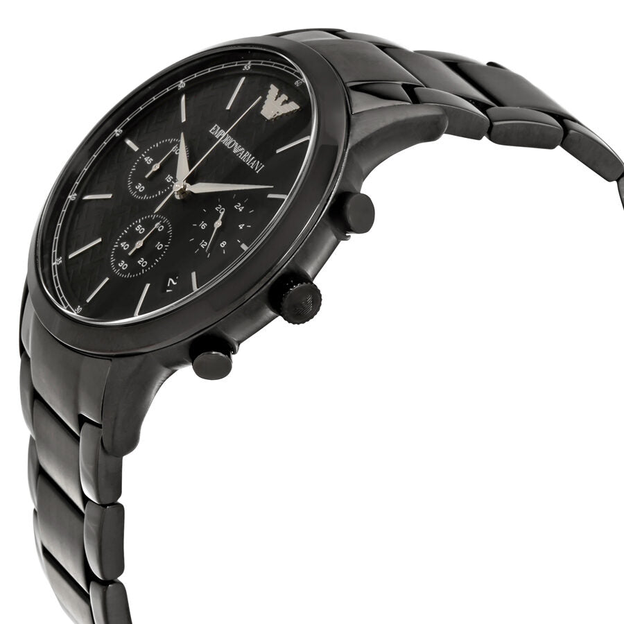 Emporio Armani Dress Chronograph Quartz Black Dial Black Stainless Steel Strap Watch For Men - AR2485 Buy Now By Emporio Armani