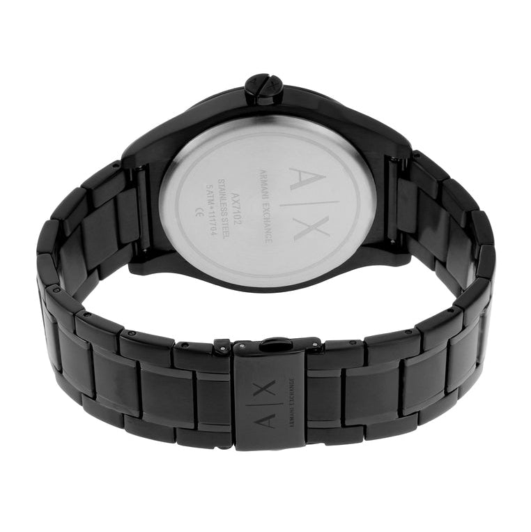 Armani Exchange Nico Analog Black Dial Black Steel Strap Watch For Men - AX7102 Buy Now By Armani Exchange