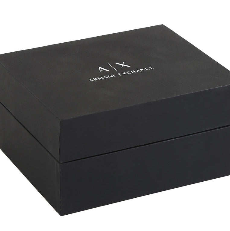 Armani Exchange Nico Analog Black Dial Black Steel Strap Watch For Men - AX7102