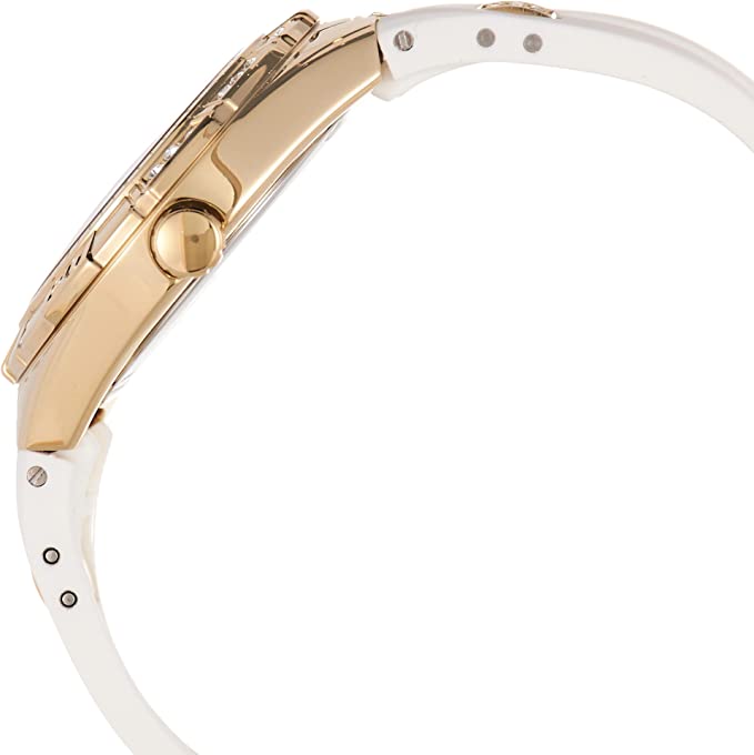 Guess Luna Diamonds White Dial White Rubber Strap Watch for Women - W0653L3 Buy Now By Guess