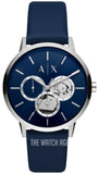Armani Exchange Cayde Chronograph Blue Dial Blue Leather Strap Watch for Men - AX2746 Buy Now By Armani Exchange