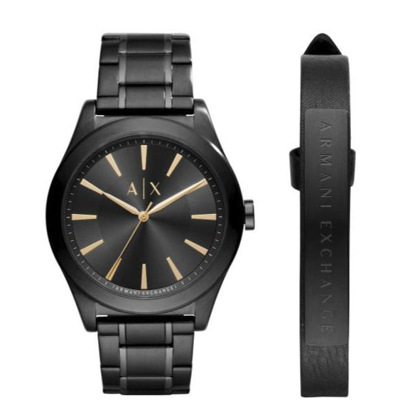 Armani Exchange Nico Analog Black Dial Black Steel Strap Watch For Men - AX7102 Buy Now By Armani Exchange