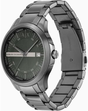Armani Exchange Hampton Chronograph Grey Dial Grey Steel Strap Watch For Men - AX2135 Buy Now By Armani Exchange