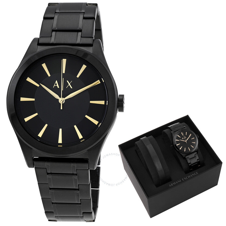 Armani Exchange Nico Analog Black Dial Black Steel Strap Watch For Men - AX7102 Buy Now By Armani Exchange