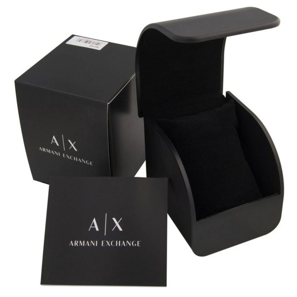Armani Exchange Outerbanks Chronograph Black Dial Black Silicone Strap Watch For Men - AX1343 Buy Now By Armani Exchange