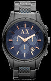 Armani Exchange Chronograph Blue Dial Grey Steel Strap Watch For Men - AX1166 Buy Now By Armani Exchange