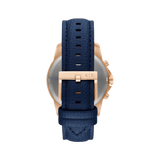 Armani Exchange Banks Chronograph Blue Dial Blue Leather Strap Watch For Men - AX1723 Buy Now By Armani Exchange