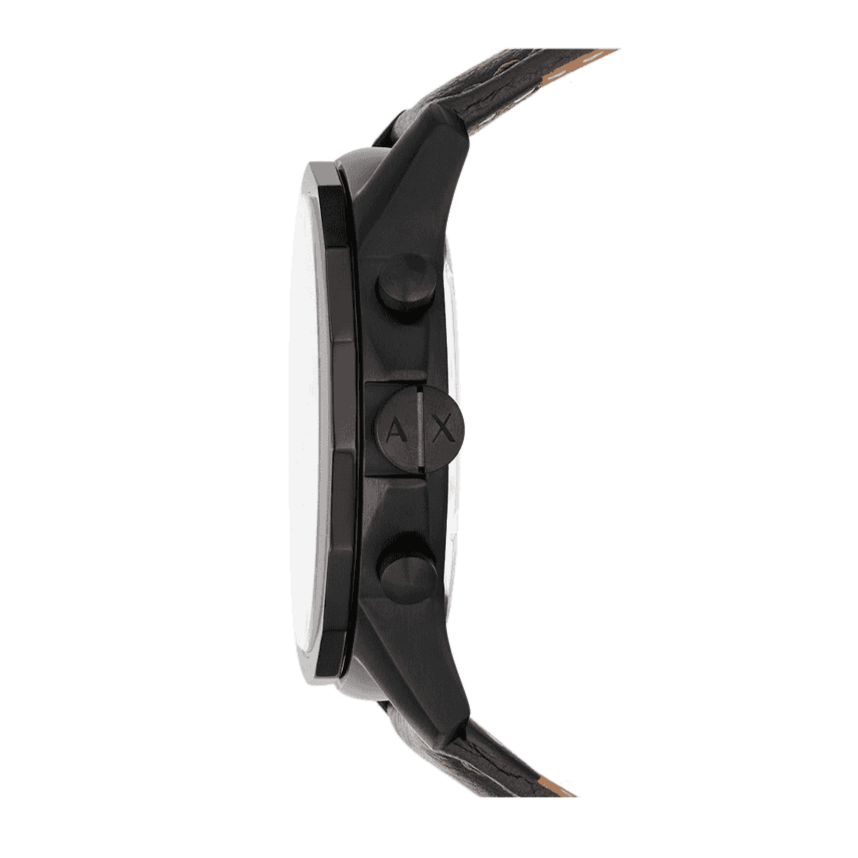 Armani Exchange Outerbanks Chronograph Black Dial Brown Leather Strap Watch For Men - AX1732 Buy Now By Armani Exchange