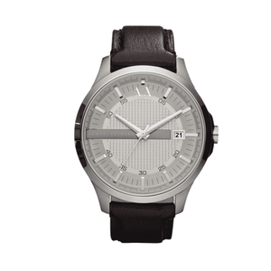 Armani Exchange Whitman Silver Dial Brown Leather Strap Watch For Men - AX2100 Buy Now By Armani Exchange