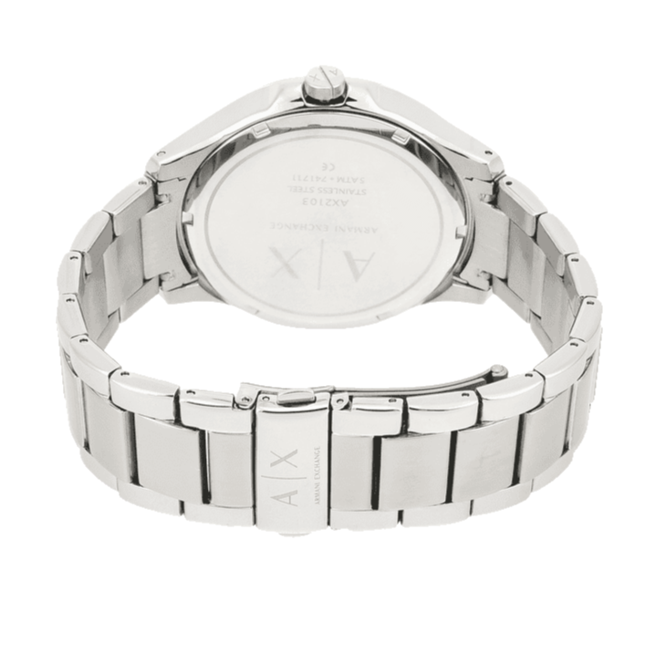 Armani Exchange Hampton Chronograph Black Dial Silver Steel Strap Watch For Men - AX2103 Buy Now By Armani Exchange