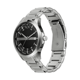 Armani Exchange Hampton Chronograph Black Dial Silver Steel Strap Watch For Men - AX2103 Buy Now By Armani Exchange