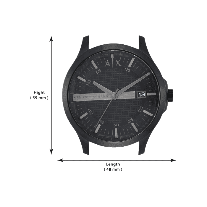 Armani Exchange Hampton Chronograph Black Dial Black Steel Strap Watch For Men - AX2104 Buy Now By Armani Exchange