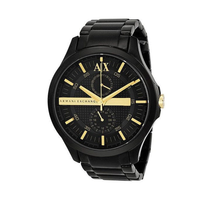 Armani Exchange Hampton Chronograph Black Dial Black Steel Strap Watch For Men - AX2121 Buy Now By Armani Exchange