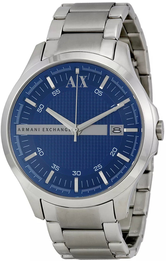 Armani Exchange Hampton Chronograph Blue Dial Silver Steel Strap Watch For Men - AX2132 Buy Now By Armani Exchange