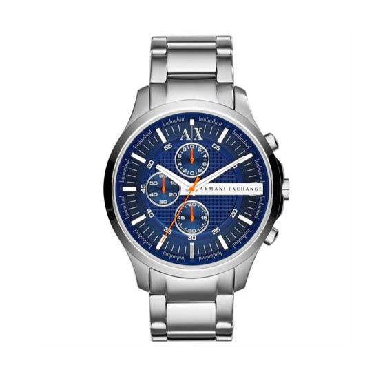 Armani Exchange Hampton Chronograph Blue Dial Silver Steel Strap Watch For Men - AX2155 Buy Now By Armani Exchange