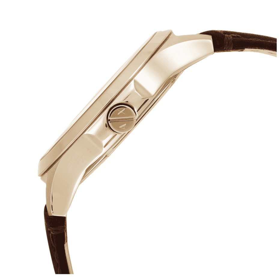 Armani Exchange Hampton Chronograph Blue Dial Brown Leather Strap Watch For Men - AX2172 Buy Now By Armani Exchange