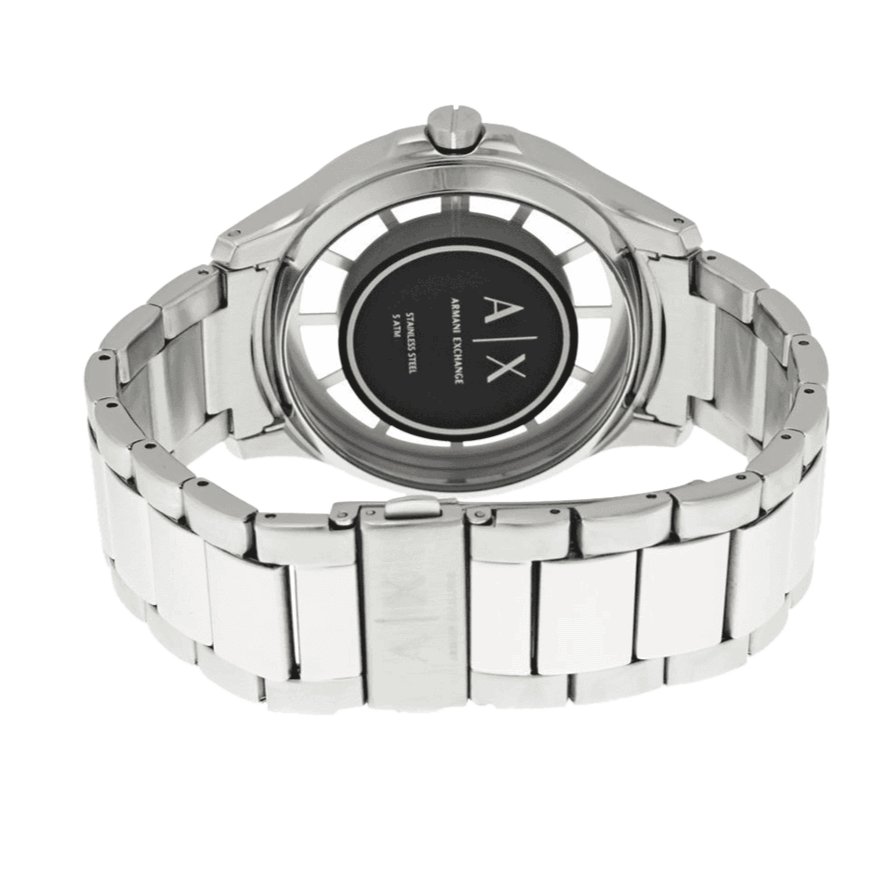 Armani Exchange Hampton Chronograph Black Dial Silver Steel Strap Watch For Men - AX2179 Buy Now By Armani Exchange