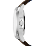 Armani Exchange Hampton Chronograph White Dial Brown Leather Strap Watch For Men - AX2187 Buy Now By Armani Exchange