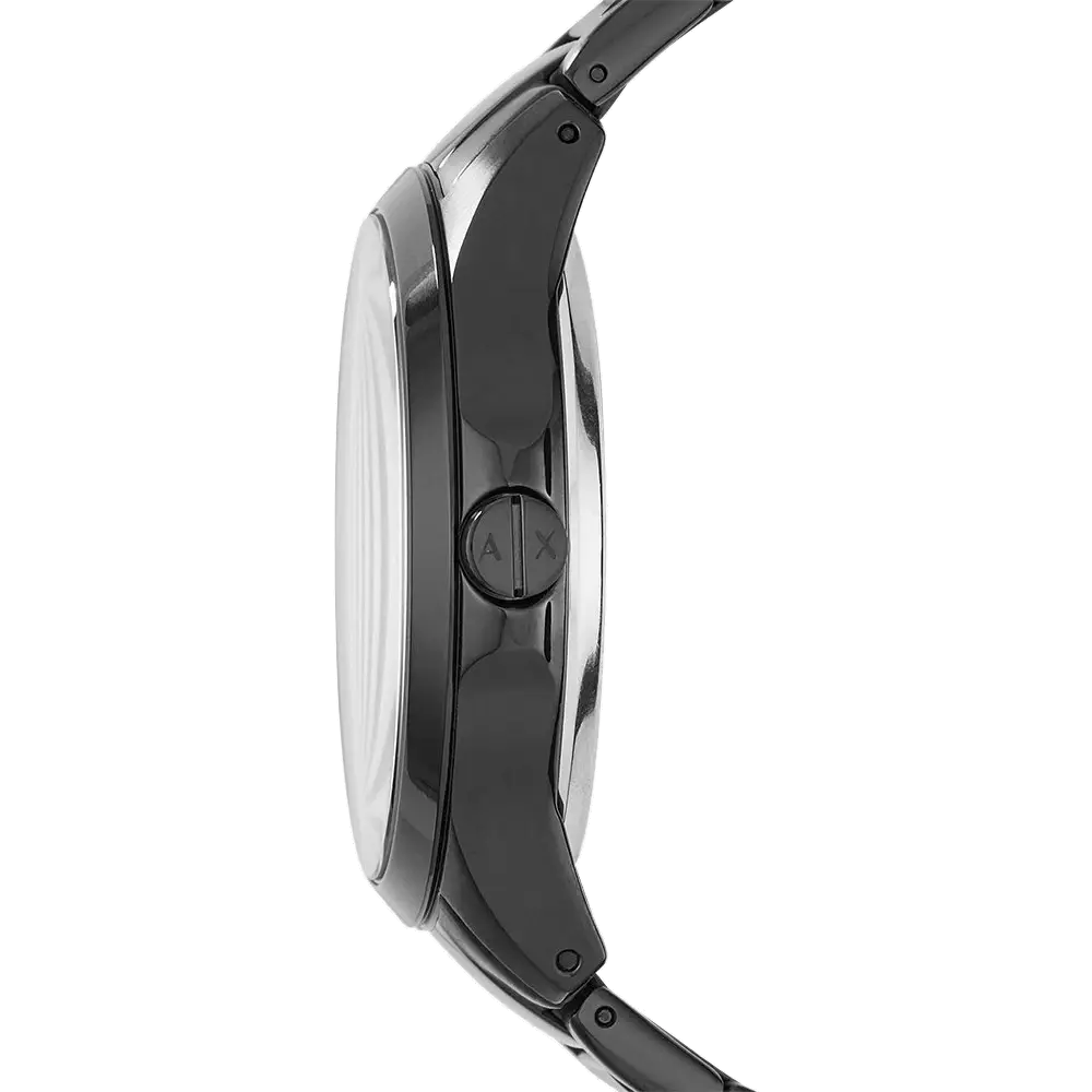 Armani Exchange Hampton Chronograph Black Dial Black Steel Strap Watch For Men - AX2192 Buy Now By Armani Exchange