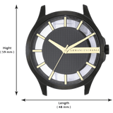 Armani Exchange Hampton Chronograph Black Dial Black Steel Strap Watch For Men - AX2192 Buy Now By Armani Exchange