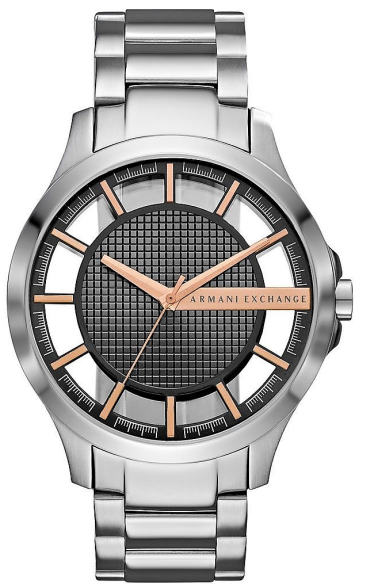 Armani Exchange Hampton Chronograph Skeleton Black Dial Silver Steel Strap Watch For Men - AX2199 Buy Now By Armani Exchange