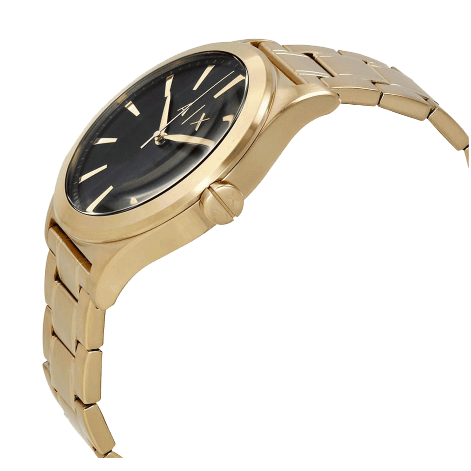 Armani Exchange Nico Analog Black Dial Gold Steel Strap Watch For Men - AX2328 Buy Now By Armani Exchange