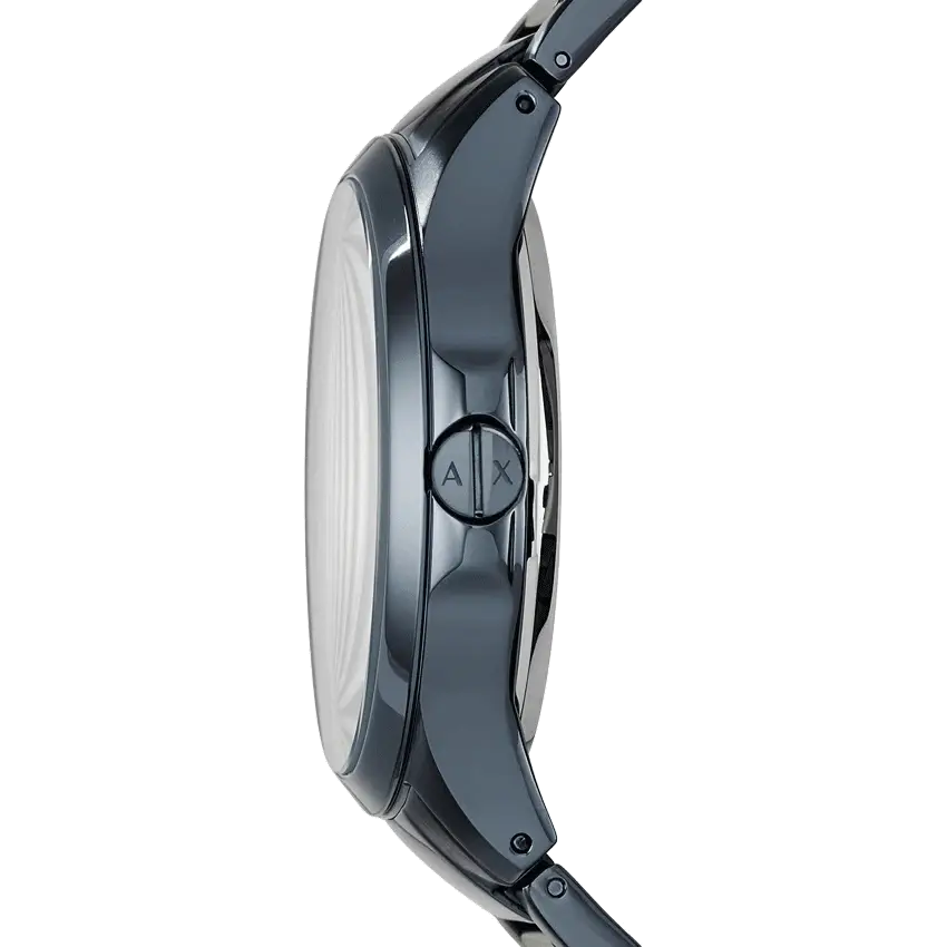 Armani Exchange Hampton Skeleton Grey Dial Blue Steel Strap Watch For Men - AX2401 Buy Now By Armani Exchange