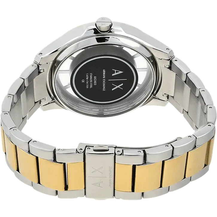 Armani Exchange Hampton Chronograph Grey Dial Two Tone Steel Strap Watch For Men - AX2403 Buy Now By Armani Exchange