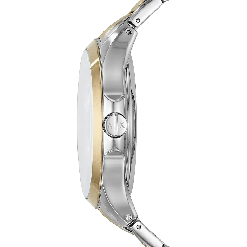 Armani Exchange Hampton Chronograph Grey Dial Two Tone Steel Strap Watch For Men - AX2403 Buy Now By Armani Exchange