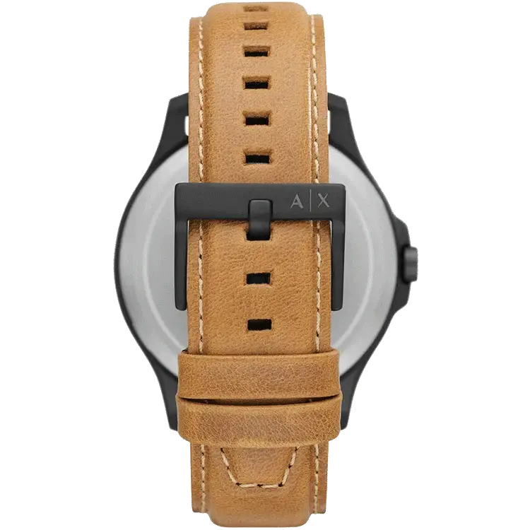 Armani Exchange Hampton Chronograph Green Dial Brown Leather Strap Watch For Men - AX2412 Buy Now By Armani Exchange