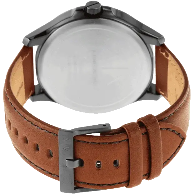 Armani Exchange Hampton Chronograph Grey Dial Brown Leather Strap Watch For Men - AX2414 Buy Now By Armani Exchange