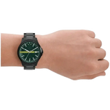 Armani Exchange Hampton Black Dial Black Steel Strap Watch For Men - AX2407 Buy Now By Armani Exchange