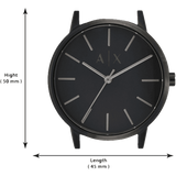 Armani Exchange Cayde Analog Black Dial Black Steel Strap Watch For Men - AX2701 Buy Now By Armani Exchange