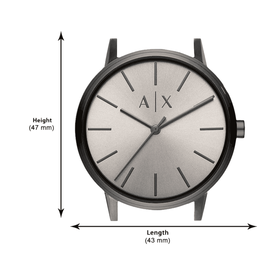 Armani Exchange Cayde Analog Grey Dial Grey Steel Strap Watch For Men - AX2722 Buy Now By Armani Exchange