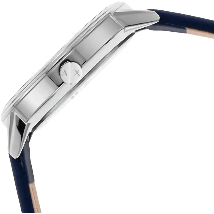 Armani Exchange Cayde Chronograph Blue Dial Blue Leather Strap Watch for Men - AX2746 Buy Now By Armani Exchange