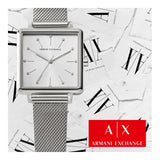 Armani Exchange Lola Quartz Silver Dial Silver Mesh Strap Watch For Women - AX5800 Buy Now By Armani Exchange