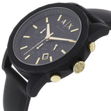 Armani Exchange Outerbanks Chronograph Black Dial Black Steel Strap Watch For Men - AX7105 Buy Now By Armani Exchange