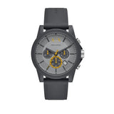 Armani Exchange Outerbanks Chronograph Grey Dial Grey Silicone Strap Watch For Men - AX7123 Buy Now By Armani Exchange