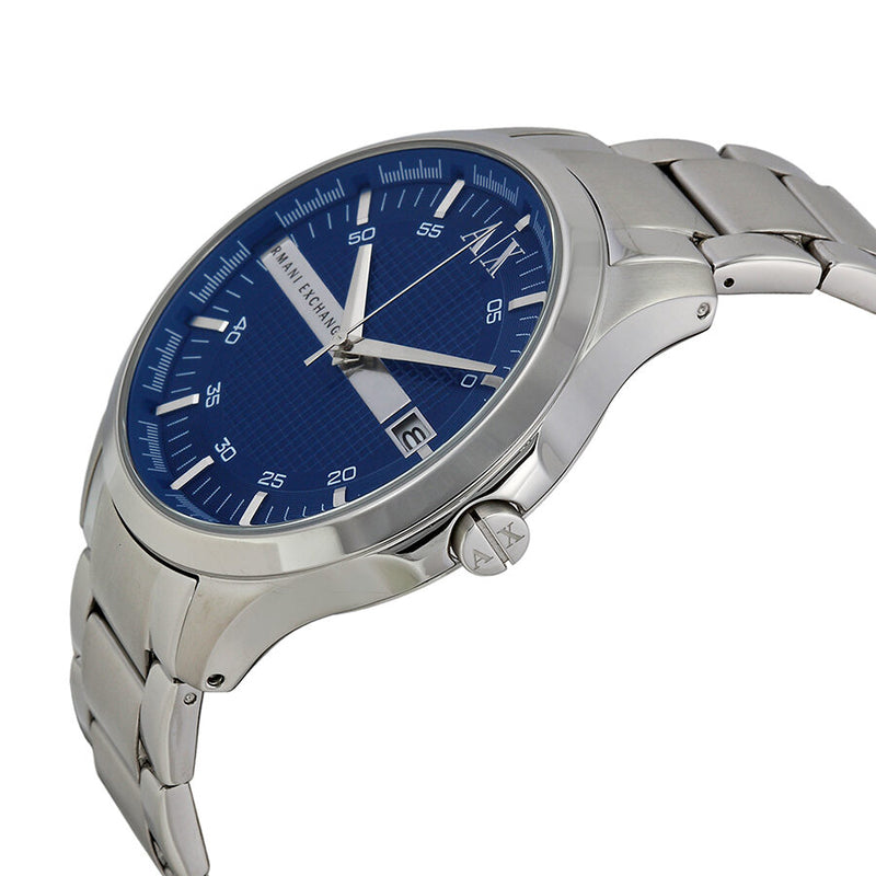 Armani Exchange Hampton Chronograph Blue Dial Silver Steel Strap Watch For Men - AX2132 Buy Now By Armani Exchange