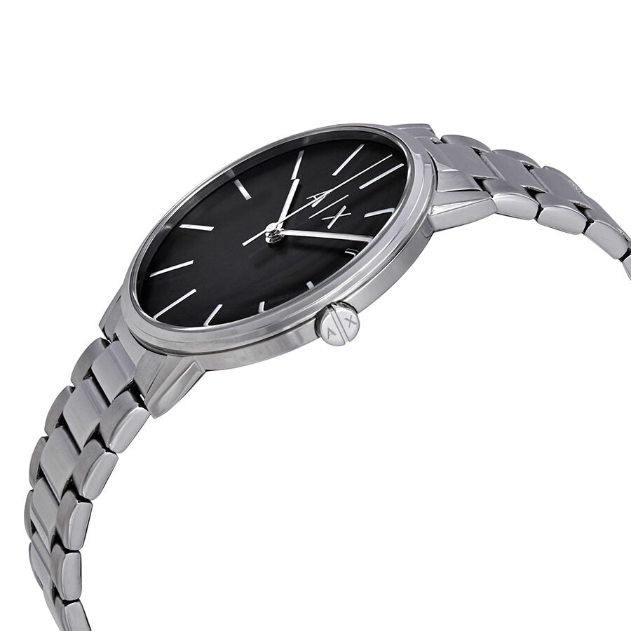 Armani Exchange Cayde Analog Black Dial Silver Steel Strap Watch For Men - AX2700 Buy Now By Armani Exchange