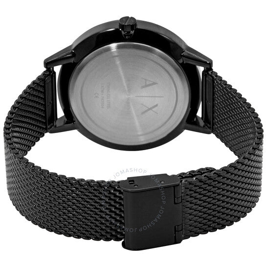 Armani Exchange Cayde Chronograph Black Dial Black Mesh Strap Watch For Men - AX2716 Buy Now By Armani Exchange