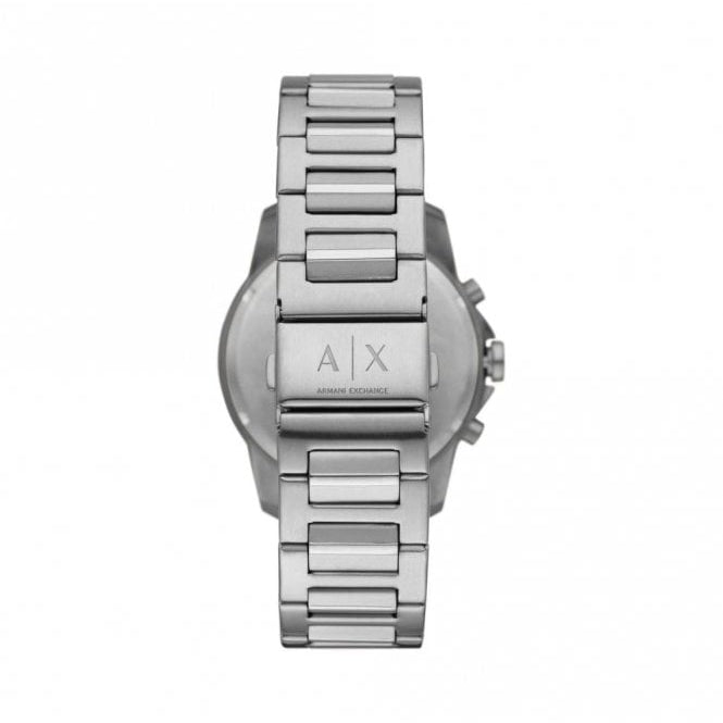 Armani Exchange Banks Chronograph Black Dial Silver Steel Strap Watch For Men - AX1720 Buy Now By Armani Exchange