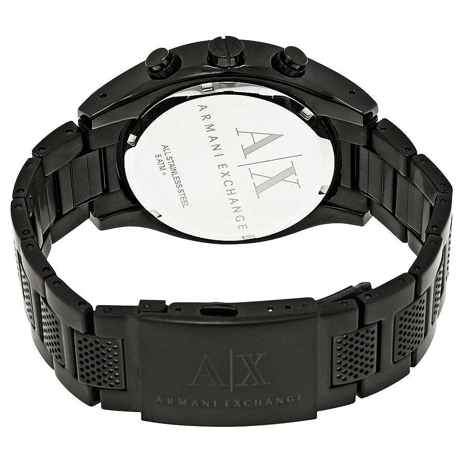 Armani Exchange Chronograph Black Dial Black Steel Strap Watch For Men - AX1605 Buy Now By Armani Exchange
