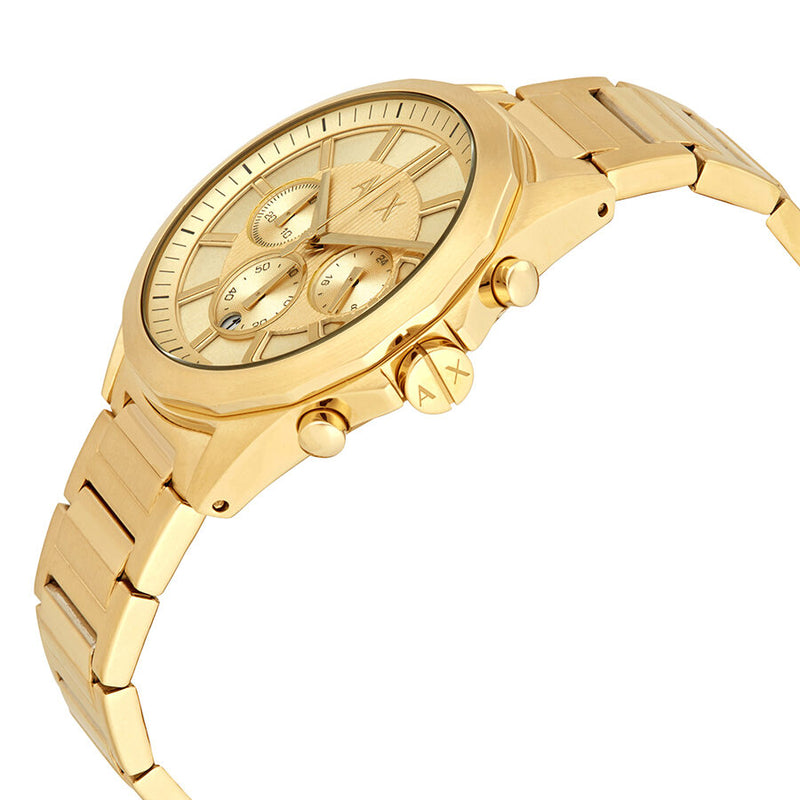 Armani Exchange Drexler Chronograph Gold Dial Gold Steel Strap Watch For Men - AX2602 Buy Now By Armani Exchange