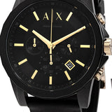 Armani Exchange Outerbanks Chronograph Black Dial Black Steel Strap Watch For Men - AX7105 Buy Now By Armani Exchange