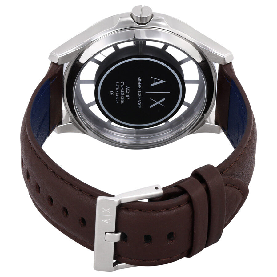 Armani Exchange Hampton Chronograph White Dial Brown Leather Strap Watch For Men - AX2187 Buy Now By Armani Exchange