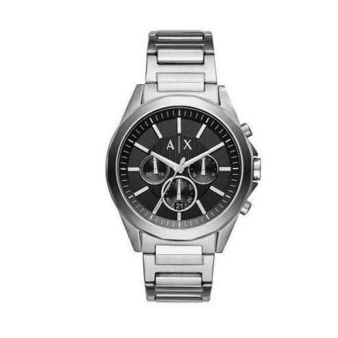 Armani Exchange Drexler Chronograph Black Dial Silver Steel Strap Watch for Men - AX2600 Buy Now By Armani Exchange