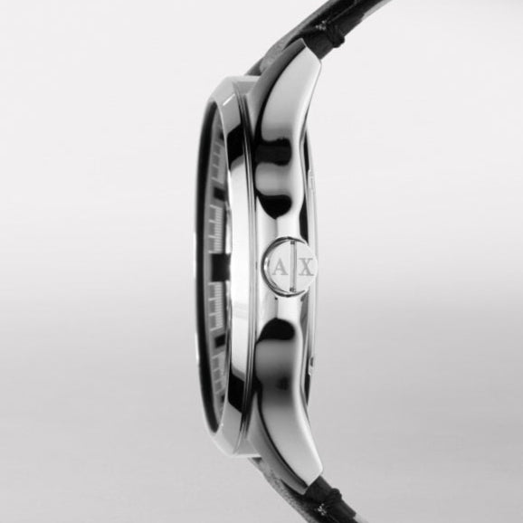 Armani Exchange Hampton Chronograph Black Dial Black Leather Strap Watch For Men - AX2101 Buy Now By Armani Exchange